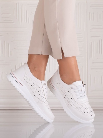 Pantofi dama Casual Albi din Piele Ecologica Nolya