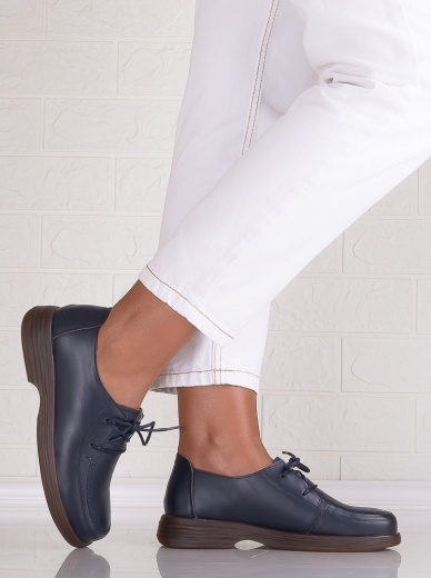 Pantofi dama casual Bleumarin din Piele Naturala Esana - Img 3