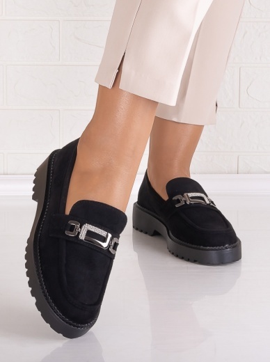 Pantofi dama casual Negri din Piele Ecologica Intoarsa Morgana - Img 4