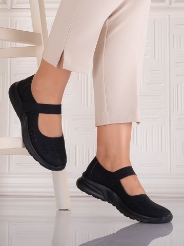 Pantofi dama casual Negri din Piele Ecologica Lani