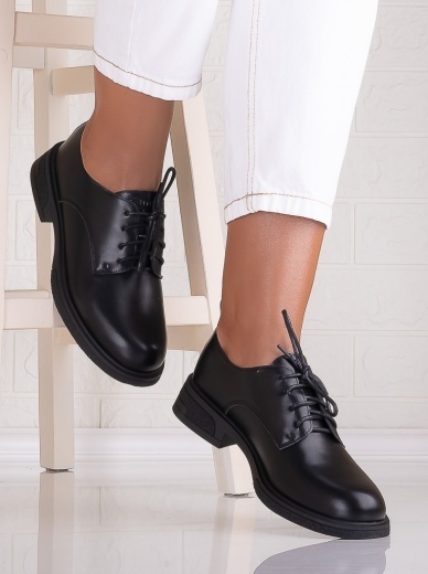 Pantofi dama casual Negri din Piele Ecologica Surana