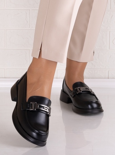Pantofi dama casual Negri din Piele Ecologica Vanora - Img 5