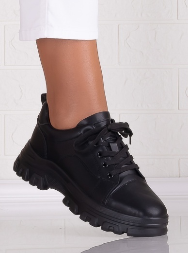 Pantofi dama casual Negri din Piele Naturala Alisma