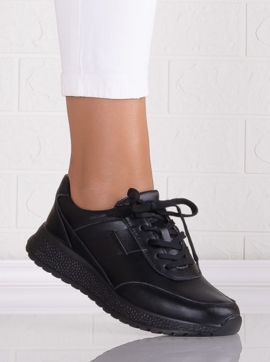 Pantofi dama casual Negri din Piele Naturala Jenina - Img 3