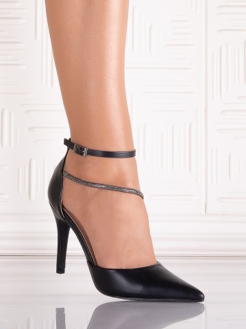 Pantofi dama Negri din Piele Ecologica Tosana