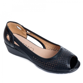 Soyon Ladies Platform Shoes Μαύρο Οικολογικό Δέρμα - Img 8