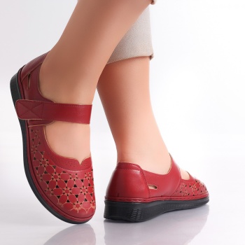 Γυναικεία casual παπούτσια Bordo σε Agali Ecological Leather - Img 3