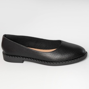 Γυναικείες μαύρες μπαλαρίνες eco leather ronia - Img 4