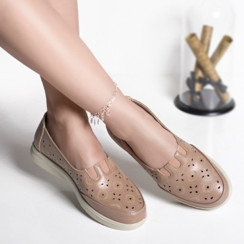 Κυρίες casual παπούτσια ροζ eco leather liko - Img 2