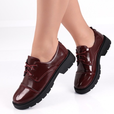 Bordo Κυρίες Casual παπούτσια από οικολογικό δέρμα Avama Lacquered - Img 3