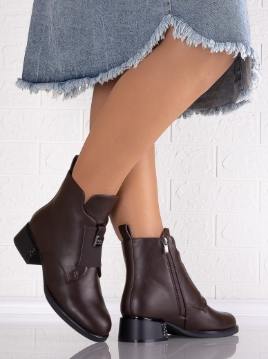 Botine dama Imblanite Maro din Piele Ecologica Rosania - Img 6