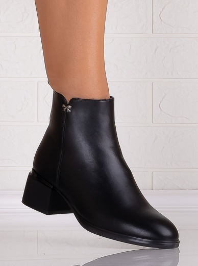 Botine Dama Negre din Piele Ecologica Empira - Img 3
