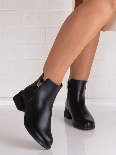 Botine Dama Negre din Piele Ecologica Sevia - Img 5