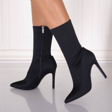 Botine dama Negre din Texti/neopren Maribia