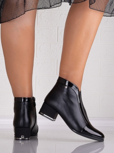 Botine Dama Negre2 din Piele Ecologica Elia - Img 5