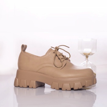 Casual παπούτσια elaine eco leather μπεζ - Img 3