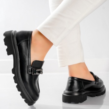 Gesa Ladies Casual Μαύρα Παπούτσια από Οικολογικό Δέρμα - Img 2