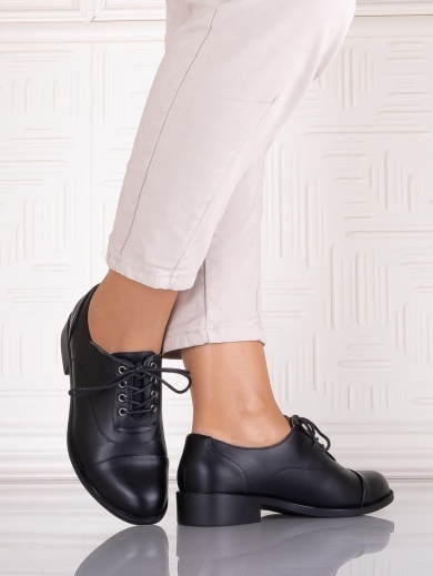 Pantofi casual Negrii dama din Piele Ecologica Ortansa - Img 2