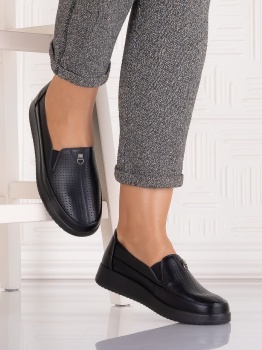 Pantofi casual Negrii dama din Piele Ecologica Romason - Img 3