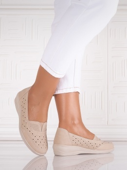 Pantofi dama casual Bej din Piele Ecologica Audara - Img 3