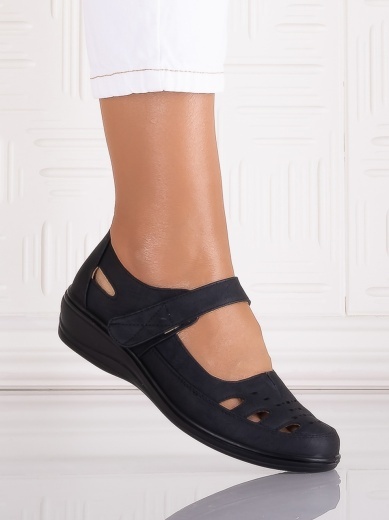 Pantofi dama casual Negri din Piele Ecologica Araua - Img 4