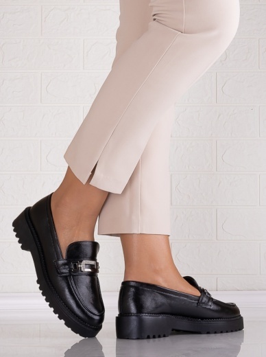 Pantofi dama casual Negri din Piele Ecologica Morgana - Img 4