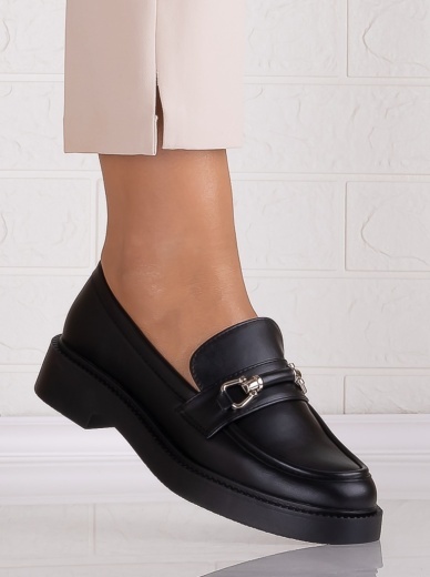 Pantofi dama casual Negri din Piele Ecologica Rashida - Img 2