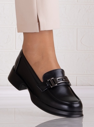 Pantofi dama casual Negri din Piele Ecologica Vanora - Img 2