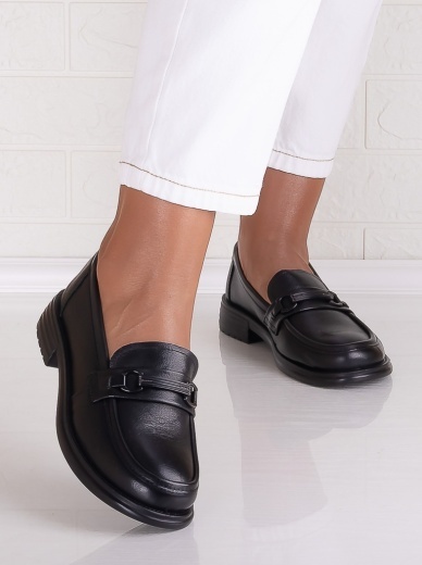 Pantofi dama casual Negri din Piele Naturala Ainosa - Img 4