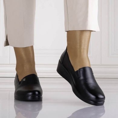 Pantofi dama cu platforma Negri din Piele Ecologica Ayola - Img 5