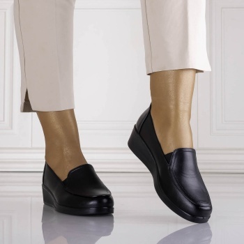 Pantofi dama cu platforma Negri din Piele Ecologica Etoma - Img 5