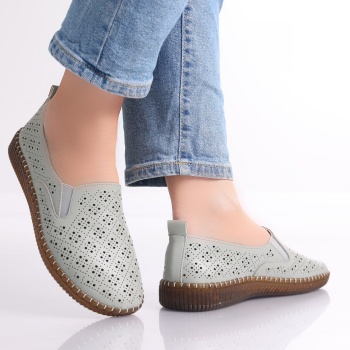Sovani γυναικεία πράσινα Eco Leather Casual παπούτσια - Img 5