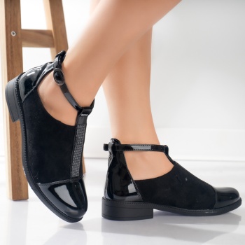 Γυναικεία Παπούτσια Casual Μαύρο Eco Leather Turned Nava - Img 2