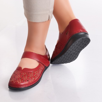 Γυναικεία casual παπούτσια Bordo σε Agali Ecological Leather - Img 4