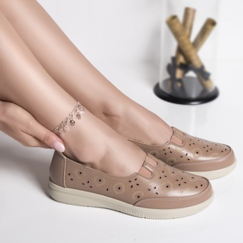 Κυρίες casual παπούτσια ροζ eco leather liko - Img 3