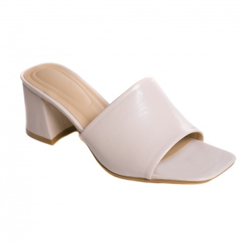 Παντόφλες με τακούνι cruella nude eco leather - Img 5