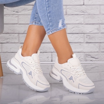 Adidasi dama Bej din Piele Eco/ Textil Zaira