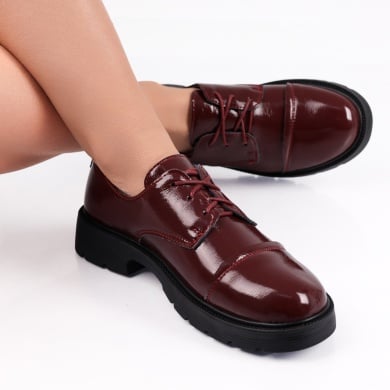 Bordo Κυρίες Casual παπούτσια από οικολογικό δέρμα Avama Lacquered - Img 4