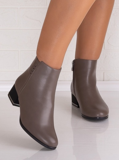Botine Dama Gri din Piele Ecologica Eleta - Img 4