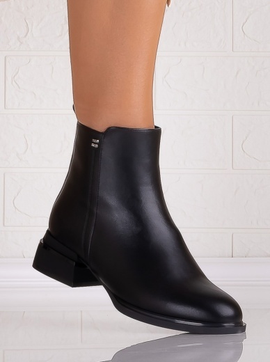 Botine Dama Negre din Piele Ecologica Moriga - Img 3
