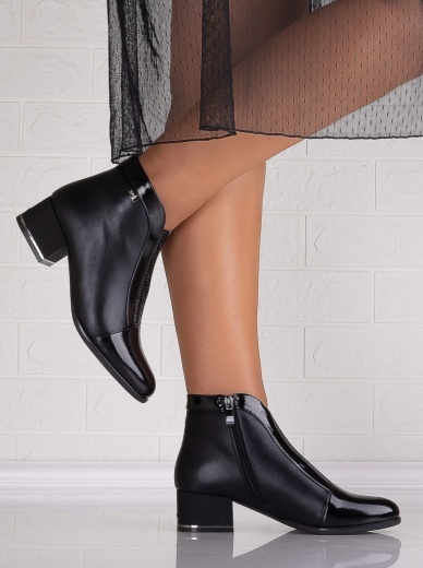 Botine Dama Negre2 din Piele Ecologica Elia - Img 2