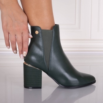 Botine dama Verzi din Piele Ecologica Lamisa - Img 5