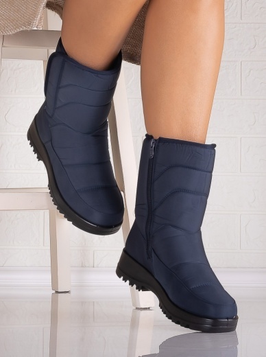 Cizme dama imblanite Bleumarin din fas Lorenza
