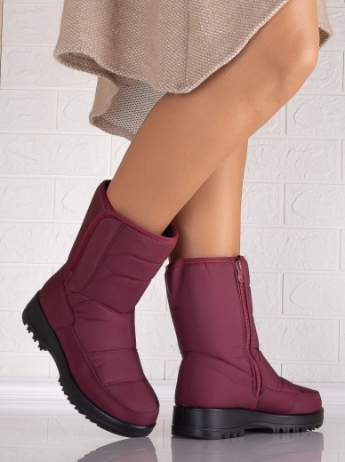 Cizme dama imblanite Bordo din fas Lorenza