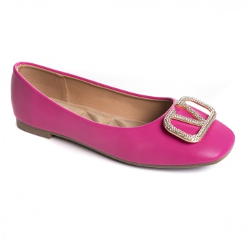 Ladies' fuchsia μπαλαρίνες dini manal eco leather - Img 6