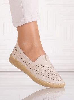 Pantofi casual Bej dama din Piele Ecologica Belvina - Img 3