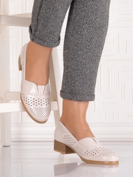 Pantofi casual Bej dama din Piele Ecologica Cosica - Img 2