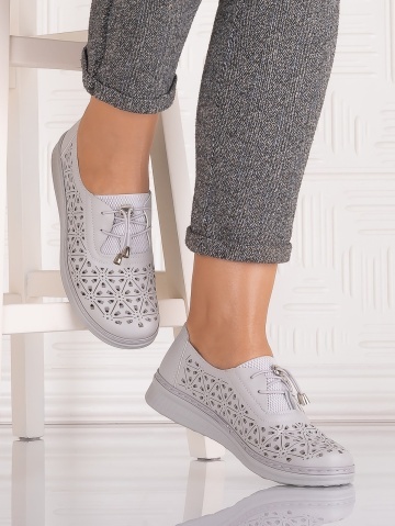 Pantofi casual Gri dama din Piele Ecologica Sorata