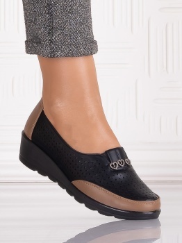 Pantofi casual Negrii dama din Piele Ecologica Irsaia - Img 2