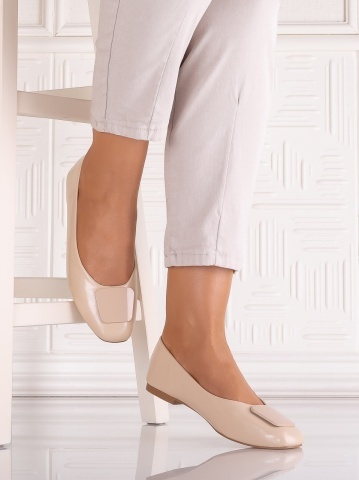 Pantofi dama Bej din Piele Ecologica Yolandia